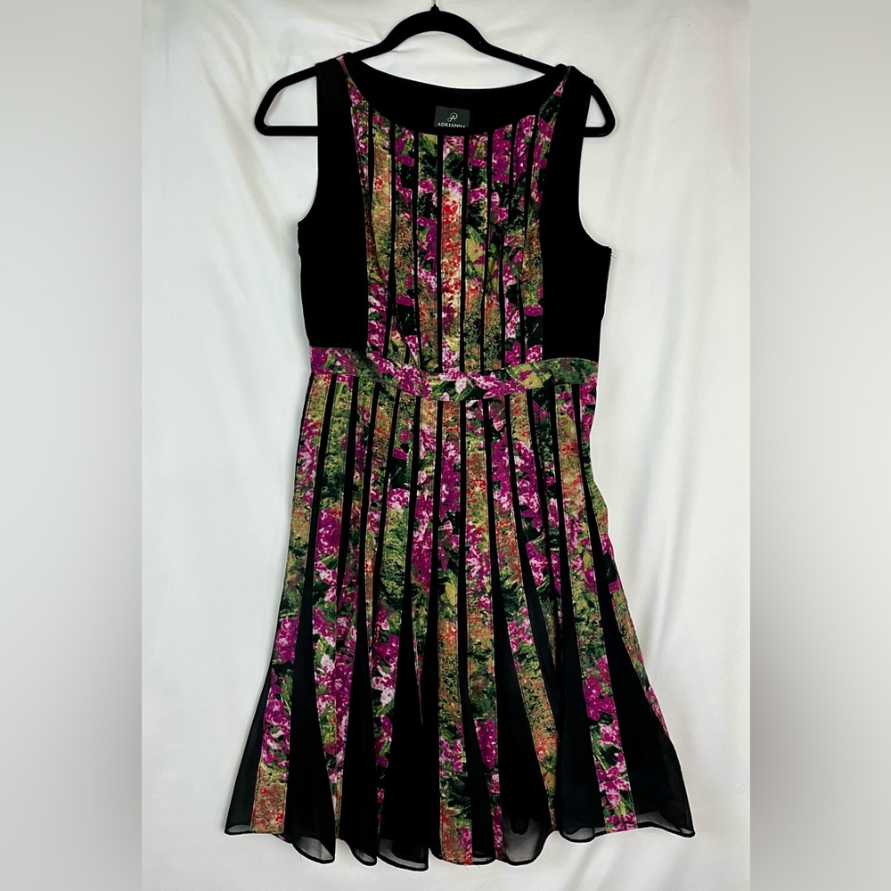 Adrianna Papell Women’s Floral Fit And Flare Spring Wedding Guest Dress Size 4